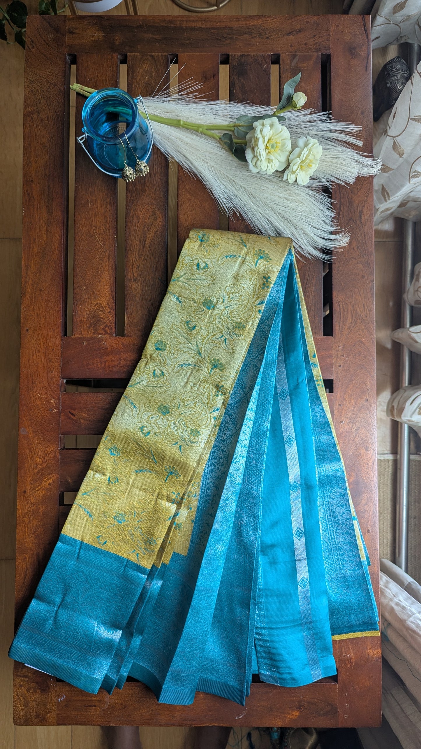 Lime Green Fancy Silk Saree