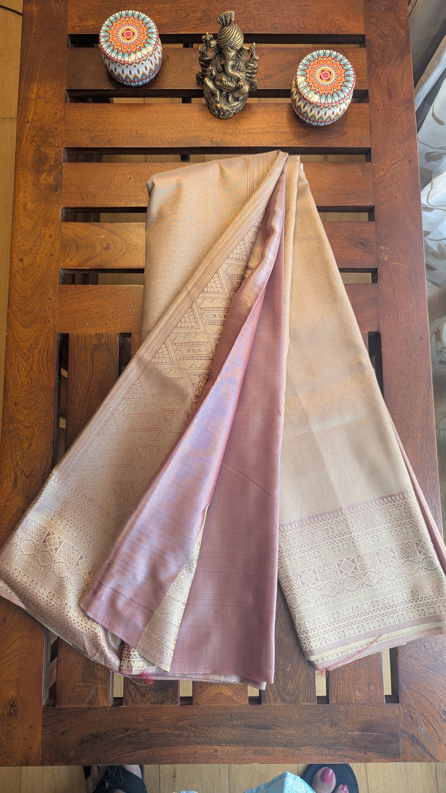 Camel Brown Brocade Saree