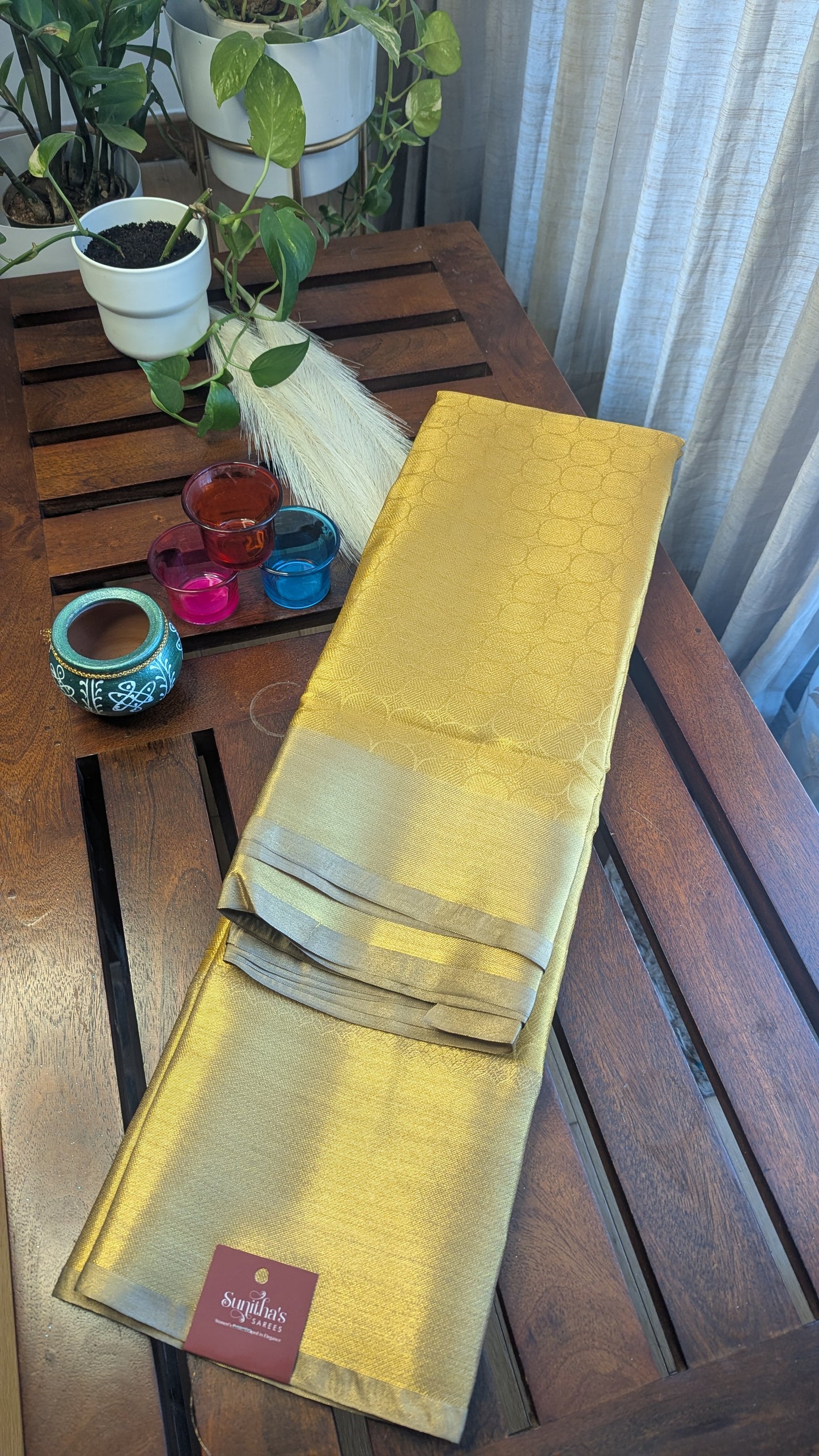 Nita Ambani Inspired Golden Saree