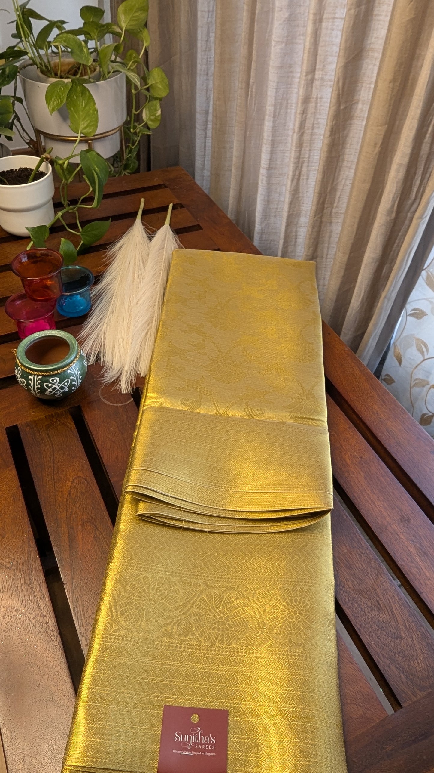 Nita Ambani Inspired Golden Saree