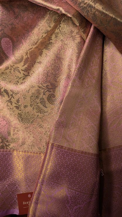 Lavender Bridal Semi Kanchi Silk