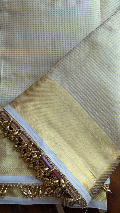 Ghungroo Gold Tissue Saree